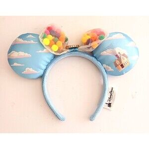 NEW UP Disney Parks Pixar Grape Soda Clear Bow Minnie Ears Headband